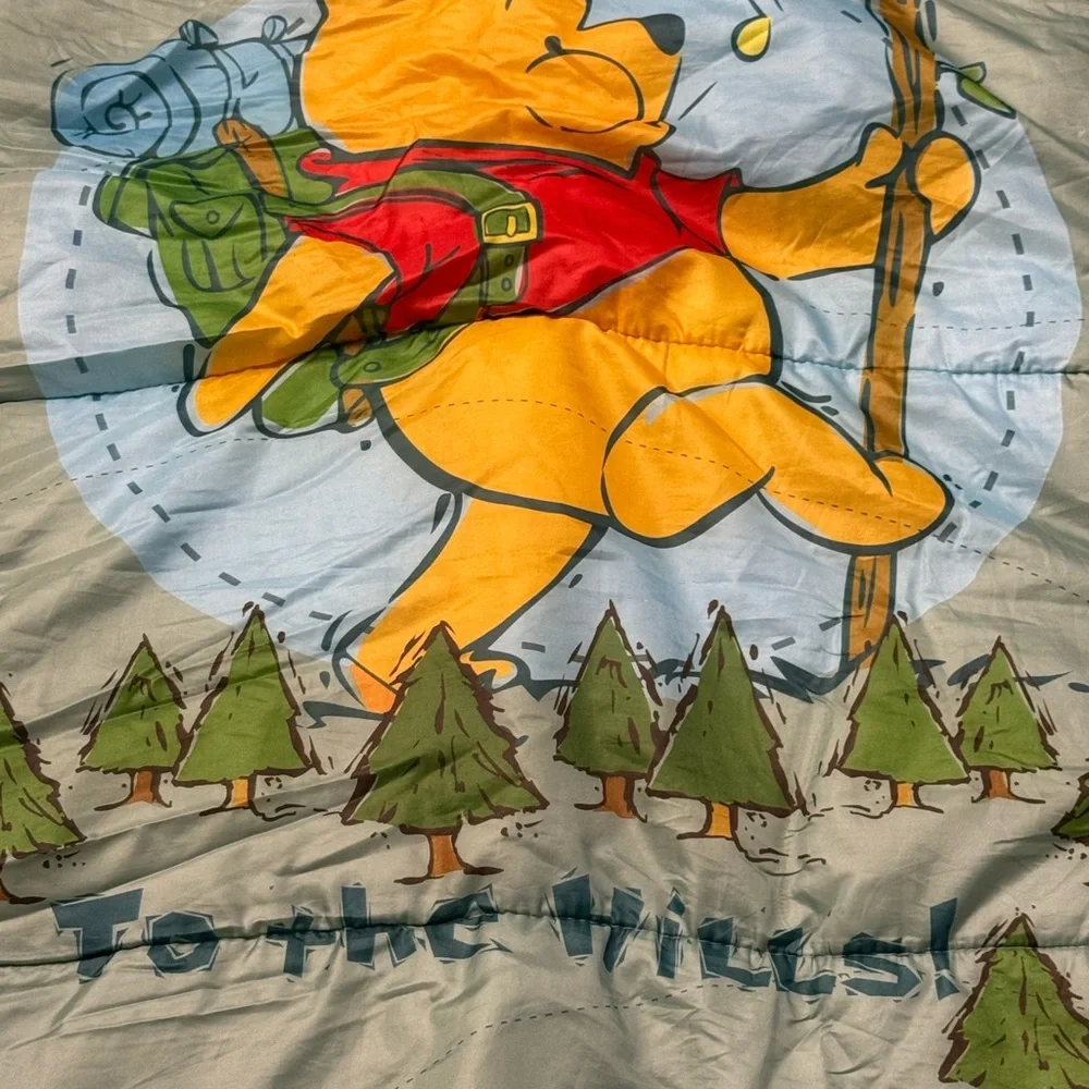 Disney Winnie The Pooh Camp Sleeping Bag Throw Blanket Comforter Vintage